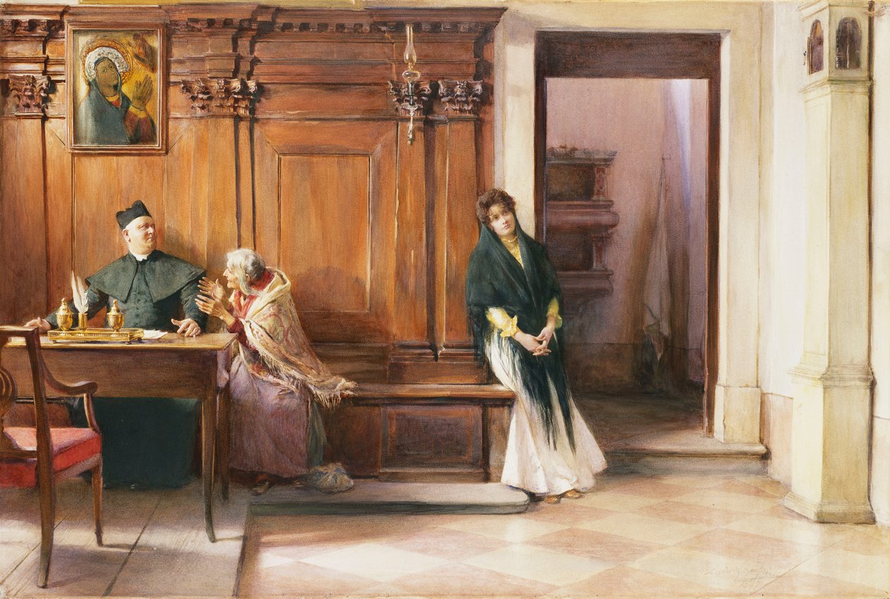 Administrativní zásah, 1897 od Ludwig Passini