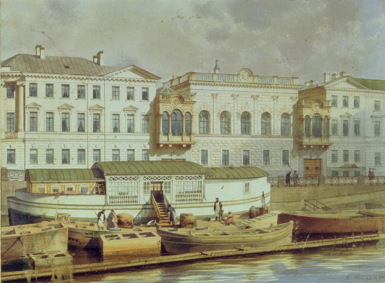 Palác Naryshkin na řece Fontanka, polovina 19. století. od Ludwig Premazzi