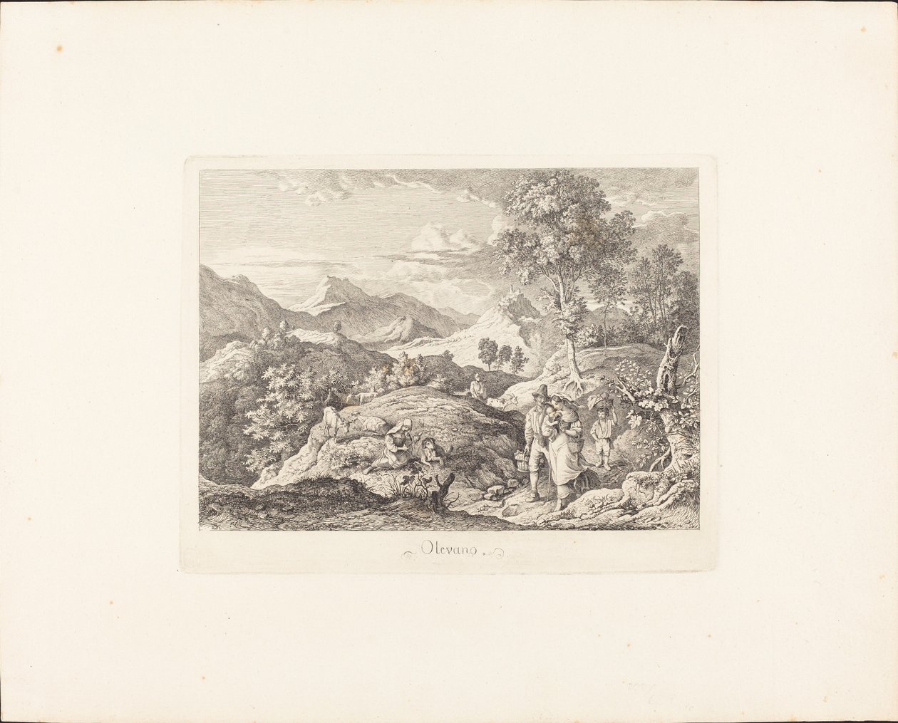 Olevano od Ludwig Richter