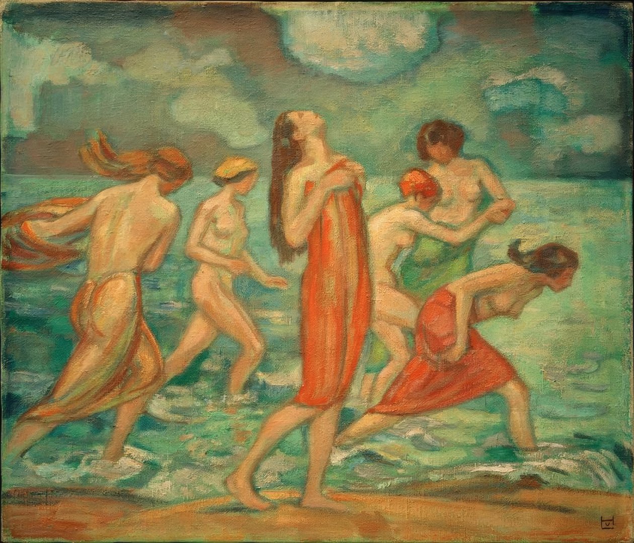 L. v. Hofmann, koupající se dívky od Ludwig von Hofmann