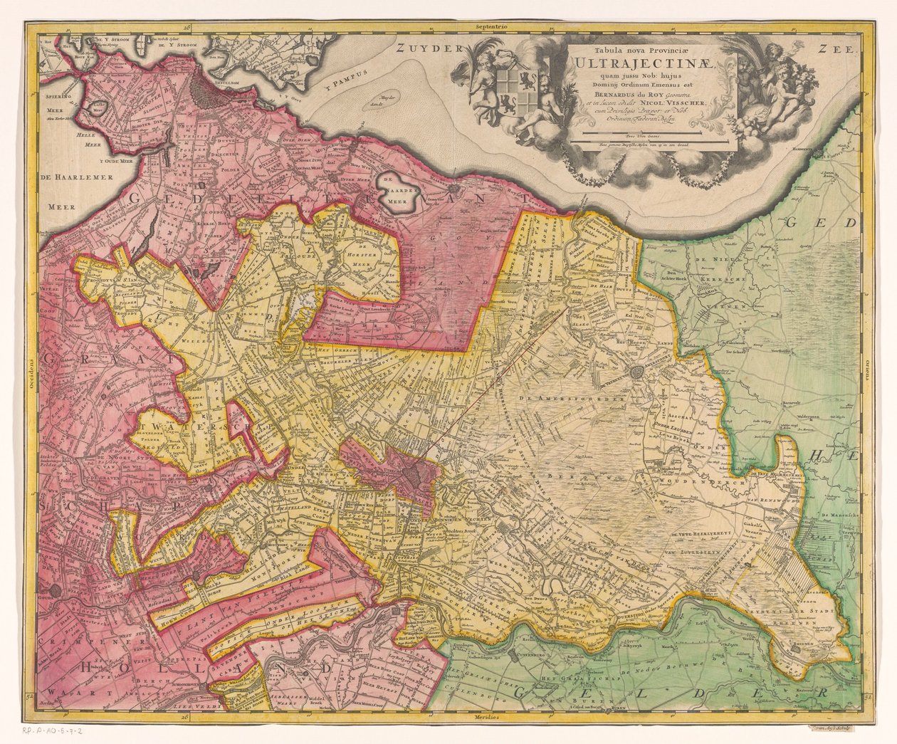 Kaart van z provincie Utrecht Nová mapa provincie Ultrajetine ... (název na objektu) od Luggert van Anse