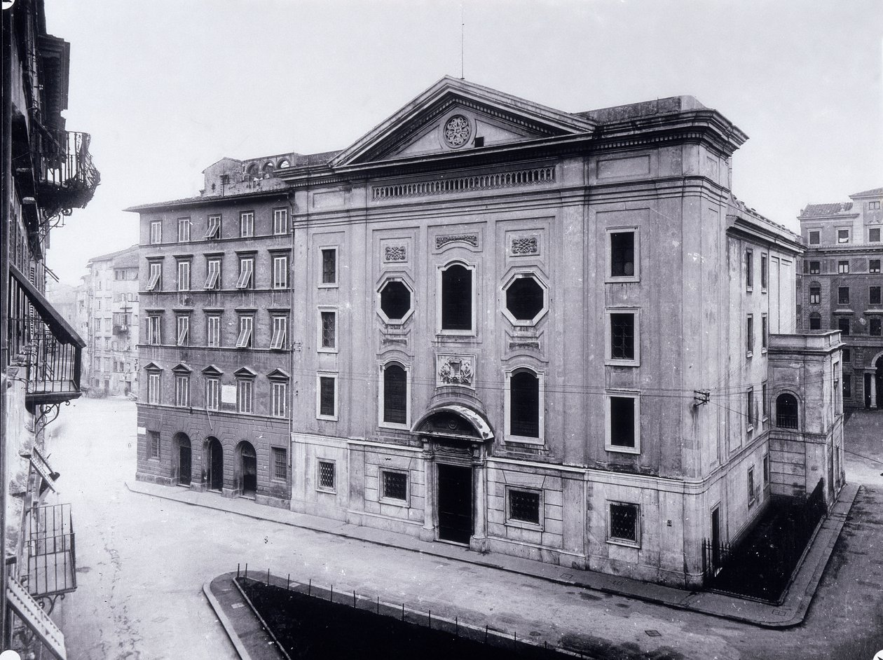 Fasáda staré synagogy v Livornu, c.1910 od Luigi Betti