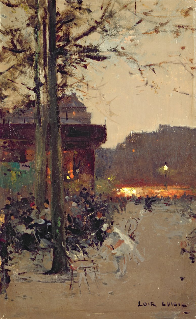 Paříž večer od Luigi Loir