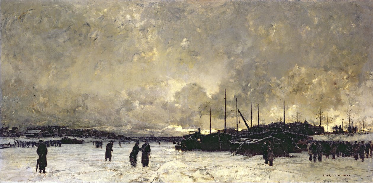 Seina v prosinci 1879 od Luigi Loir