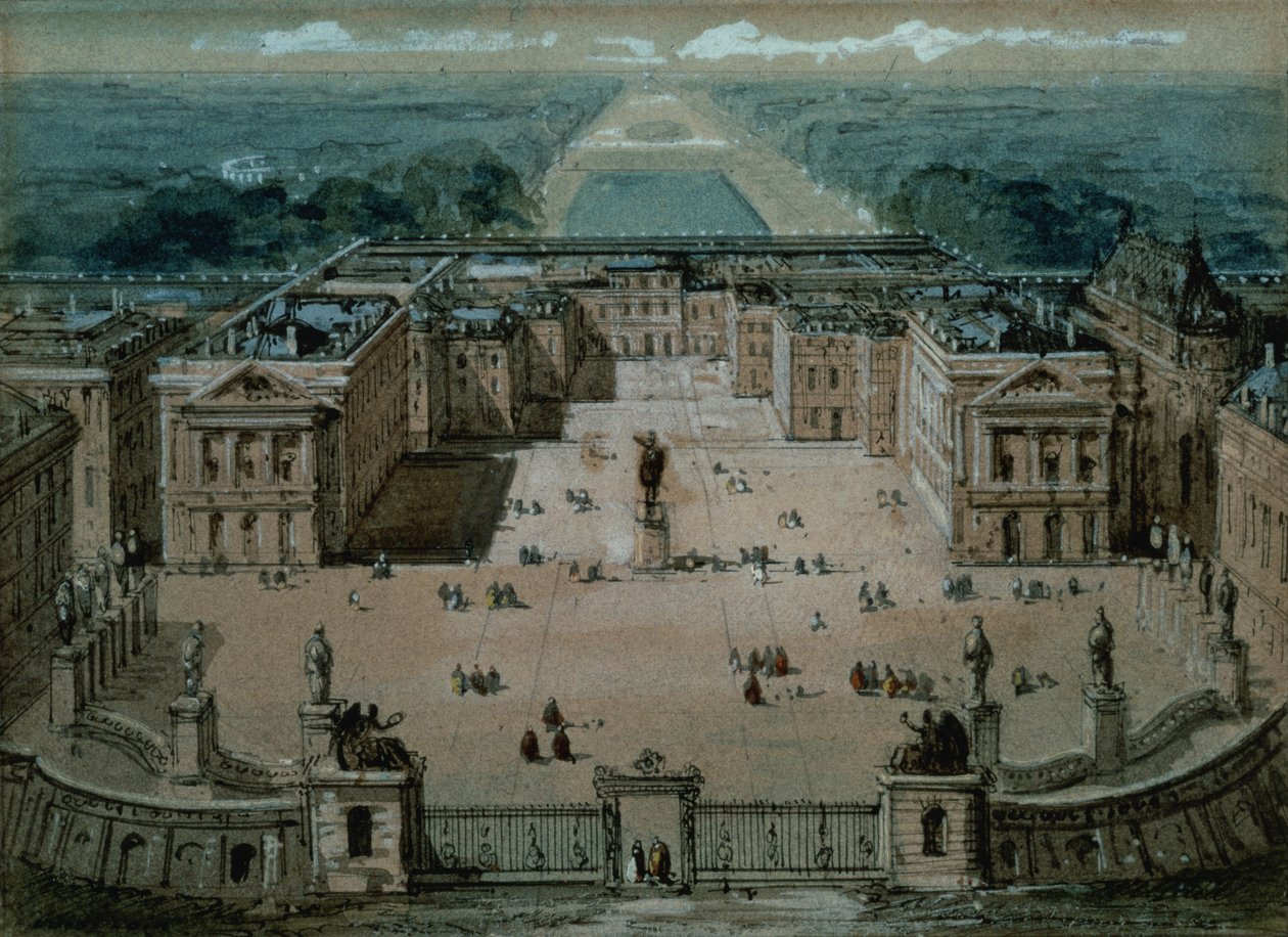 Pohled na Versailles od Luigi Loir