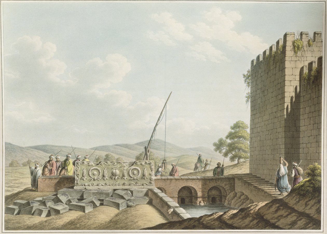 Sarkofág z hrobek králů, Jeruzalém, hospoda. William Watts, 1805 od Luigi Mayer