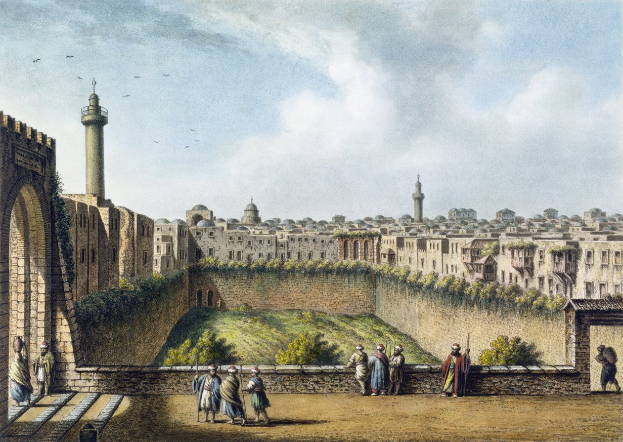 The Pool of Bethesda, Jerusalem, pub. William Watts, 1801 od Luigi Mayer