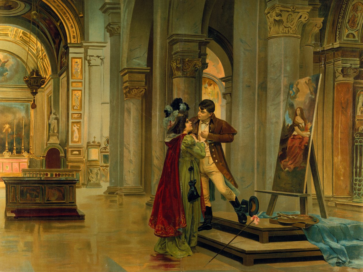 Scény z opery Tosca od Giacoma Pucciniho od Luigi Morgari