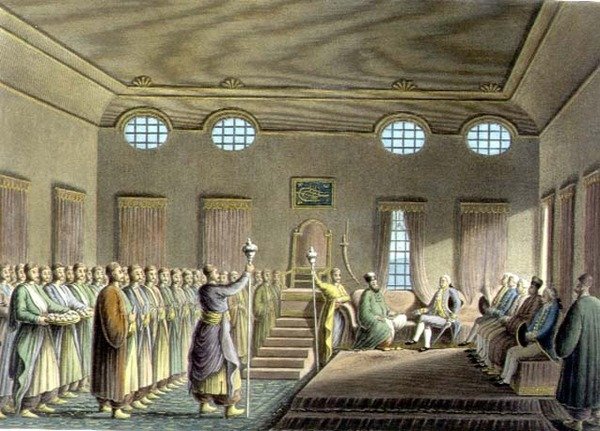 Palác v Bukurešti, deska II, hospoda. od Williama Wattse od Luigi (after) Mayer