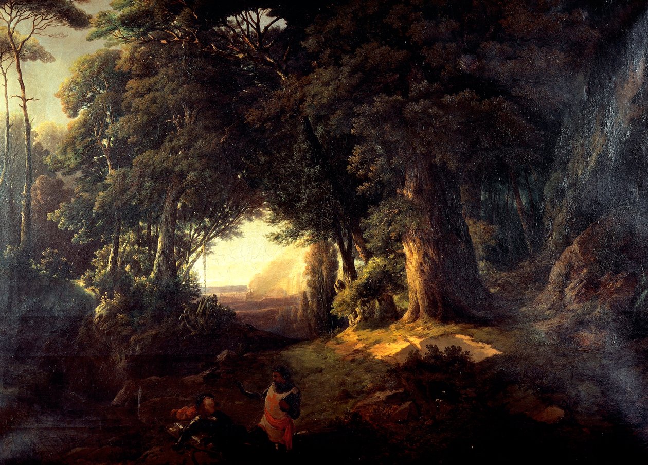 Clorindan kaste, Luigi Ashton (1824-1884), öljy kankaalle, 87x120 cm od Luigi Ashton
