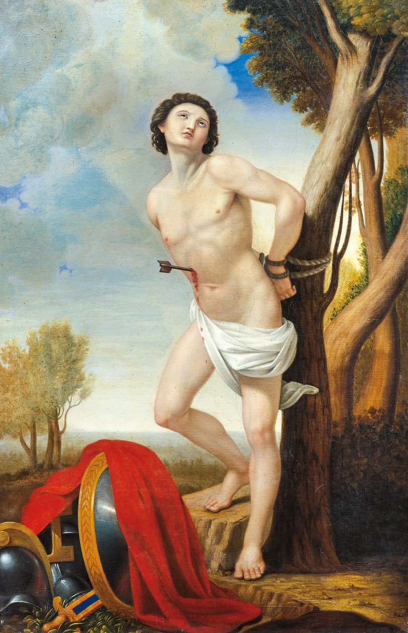 Umučení svatého Šebestiána, Luigi Asioli (1817-77), olej na plátně od Luigi Asioli