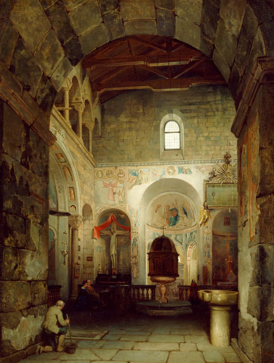Starobylé Gravedonské baptisterium od Luigi Bisi