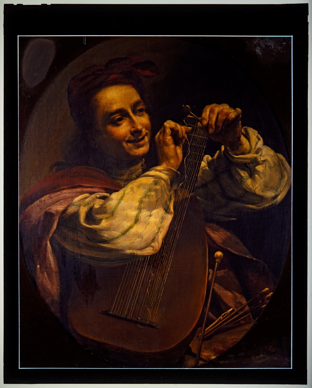 Muž s loutnou, nedatováno (obraz) od Luigi Crespi