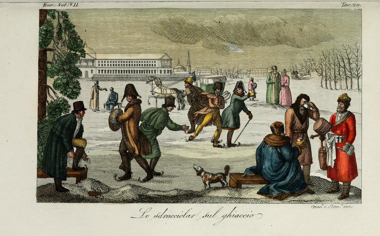 Kluziště. Ilustrace ze starověkých a moderních zvyků nebo vládní historie Giulio Ferrario, 1831 od Luigi Giarrè