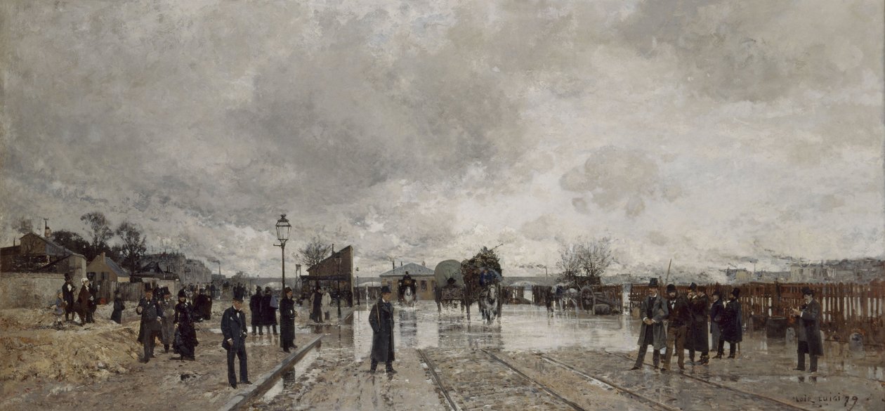 Zákoutí Bercy během povodní od Luigi Loir