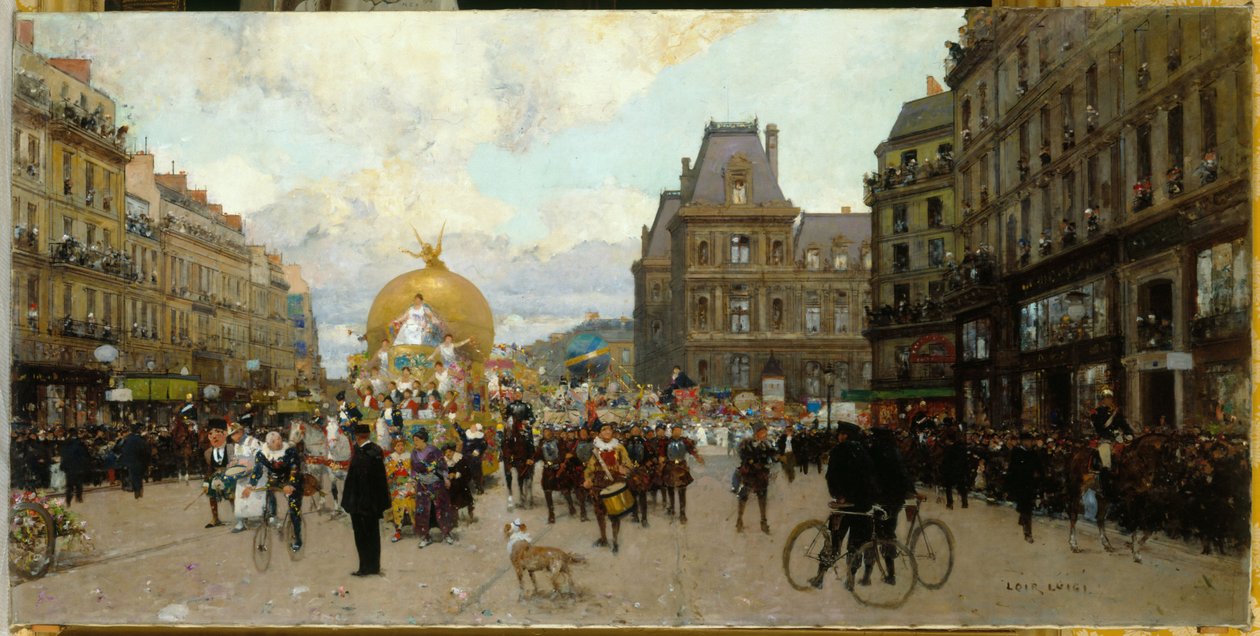 Půst v Paříži, asi 1912 (olej na plátně) od Luigi Loir