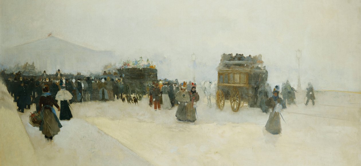 Place de la Concorde a Palais Bourbon, od Luigi Loir