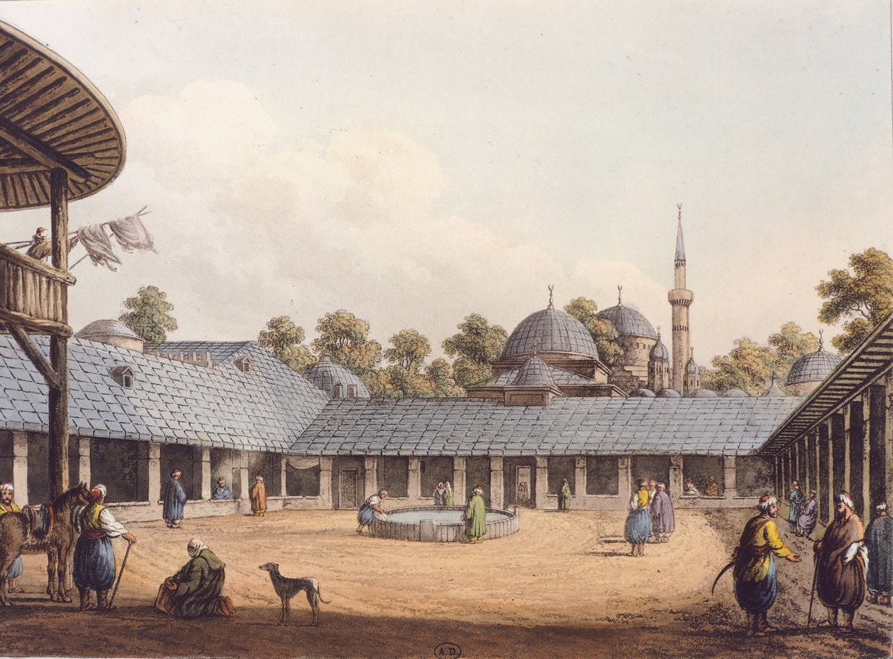 Borgas Caravanserai, Luigi Mayer, Rumunsko Gravírování od Luigi Mayer