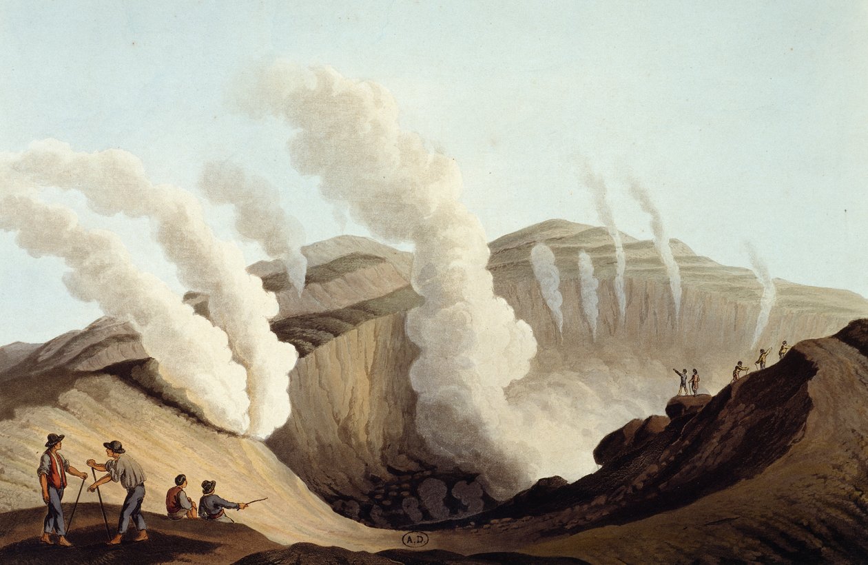 Kráter na ostrově Volcano od Luigi Mayer