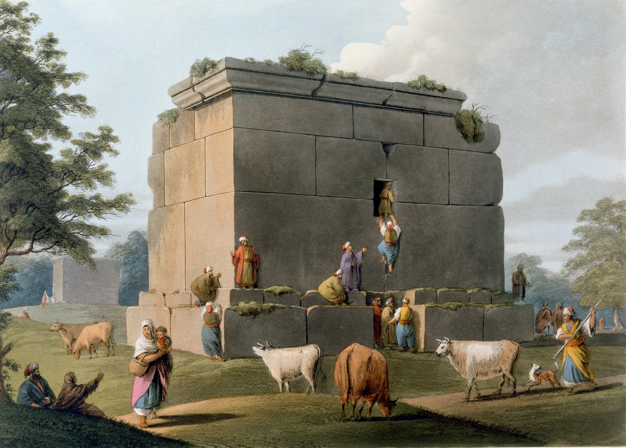 Památník mezi Tripolisem a Tortosou, vyrytý Williamem Wattsem (1752-1851), 1806 od Luigi Mayer