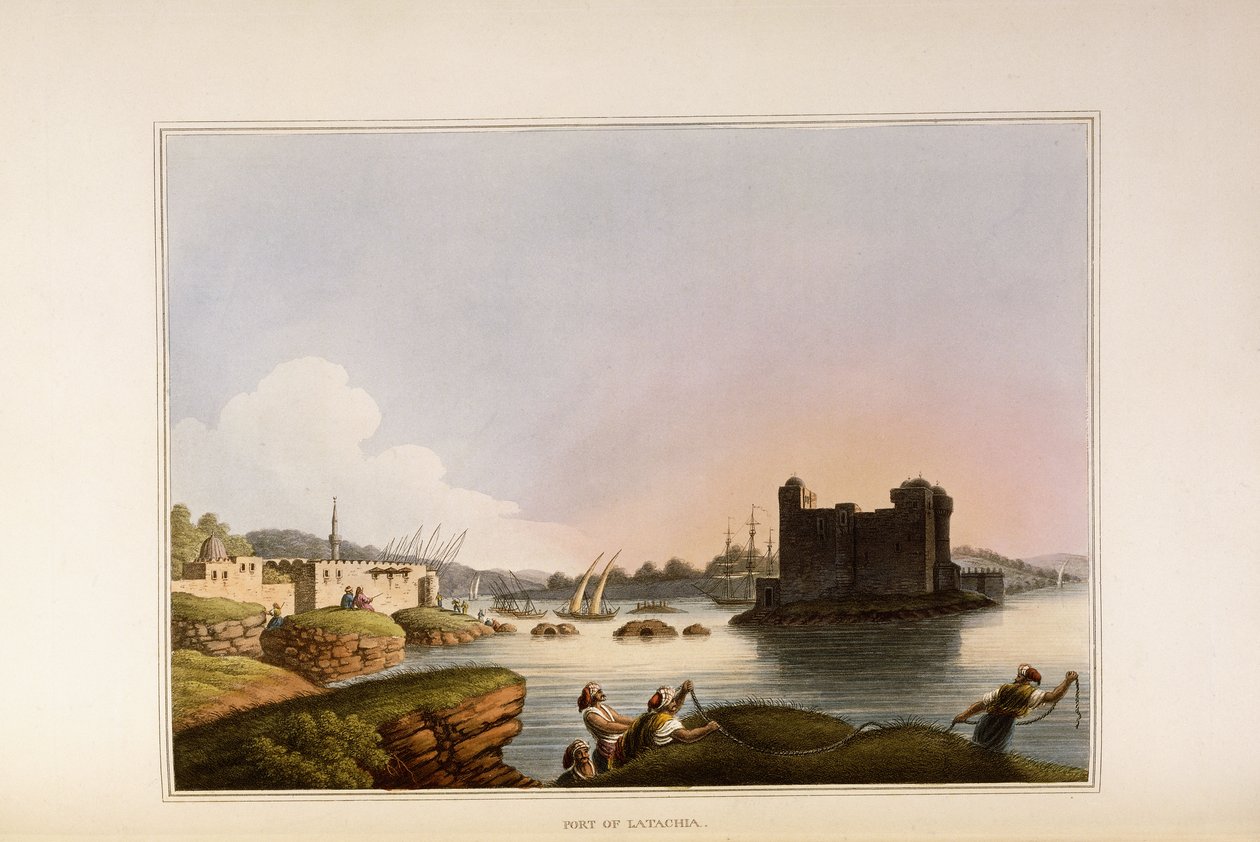 Přístav Latachia, 1810 od Luigi Mayer