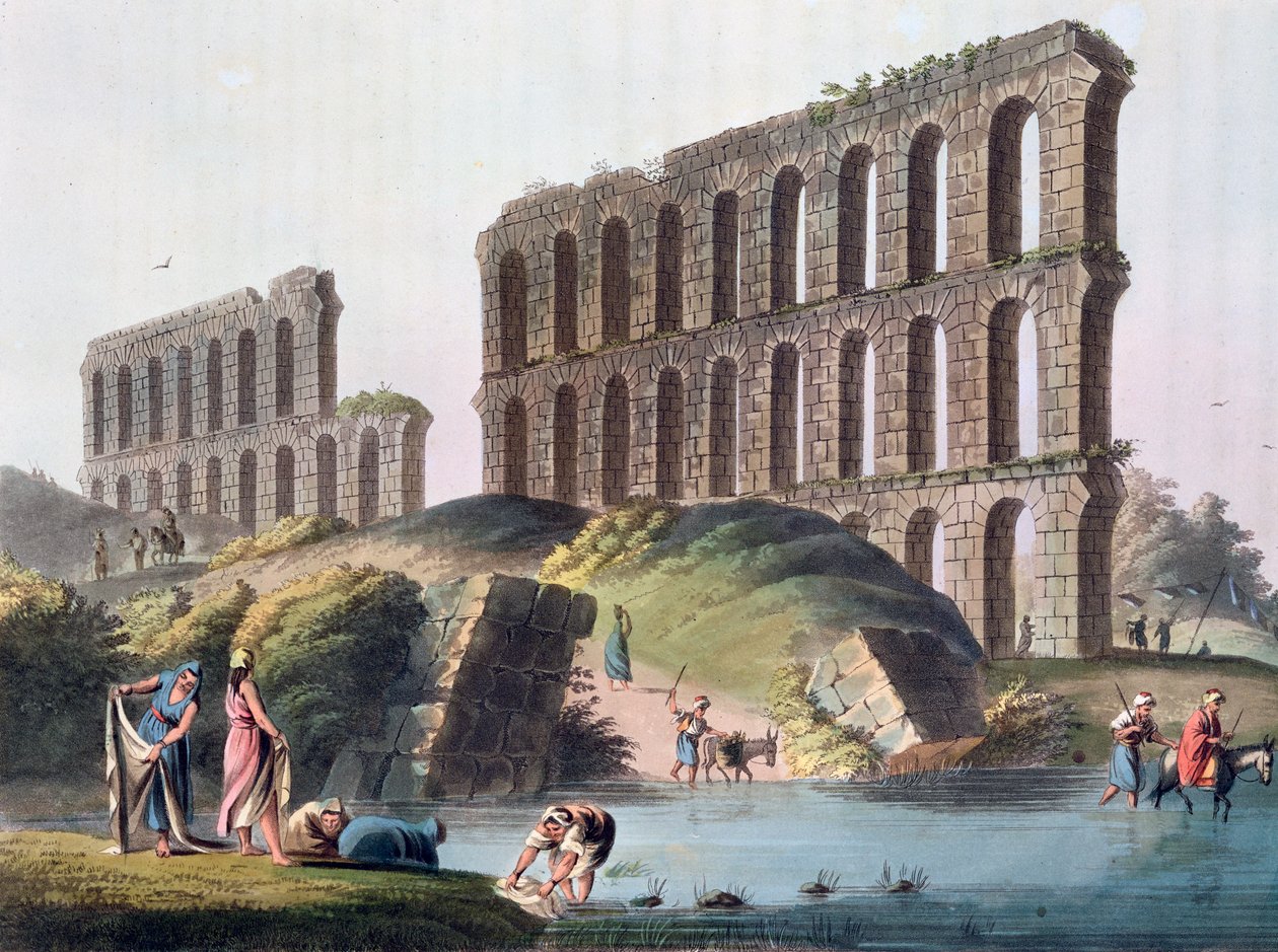 „Ruiny velkého akvaduktu starověkého Kartága“, Tunisko, 1803 od Luigi Mayer