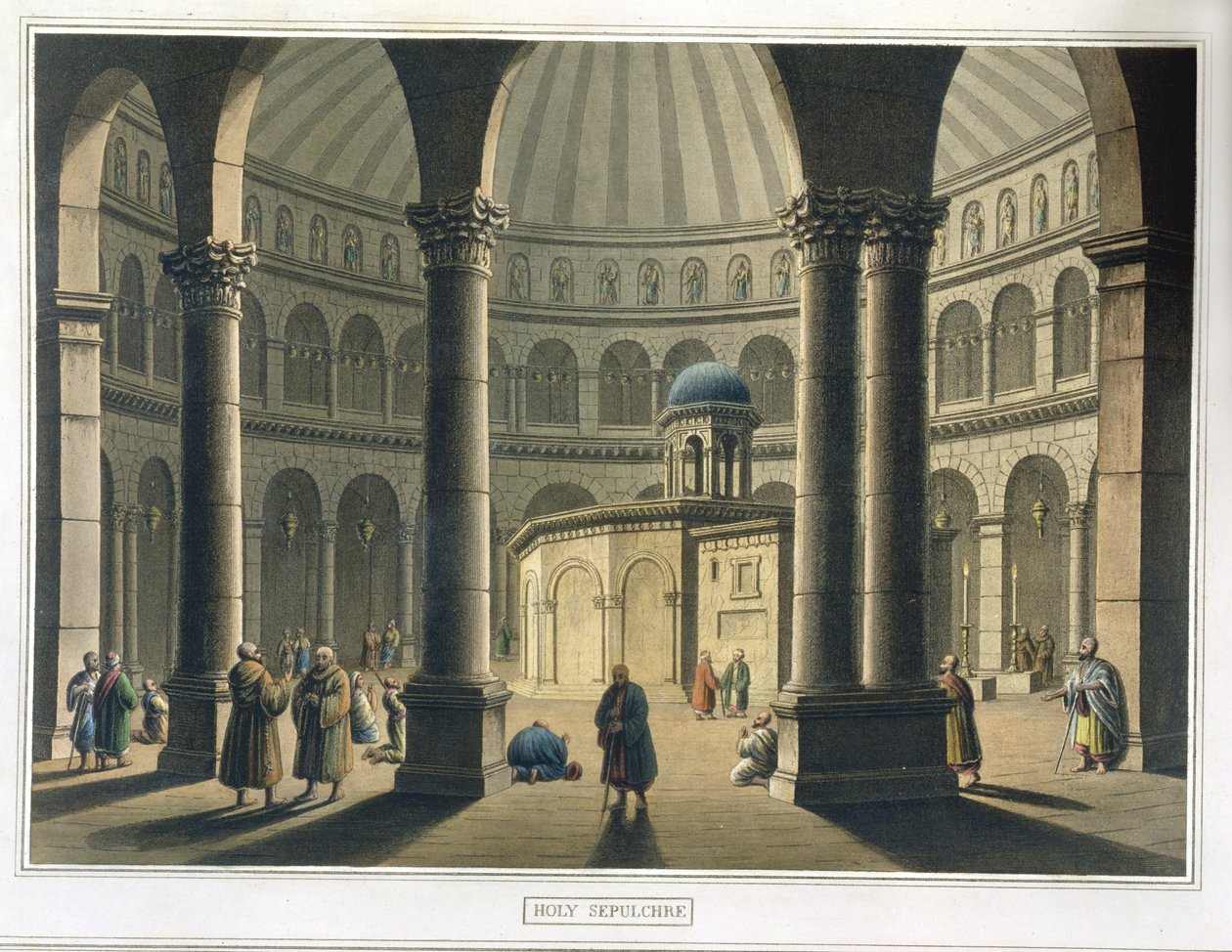 Boží hrob, hospoda. William Watts, 1806 od Luigi Mayer
