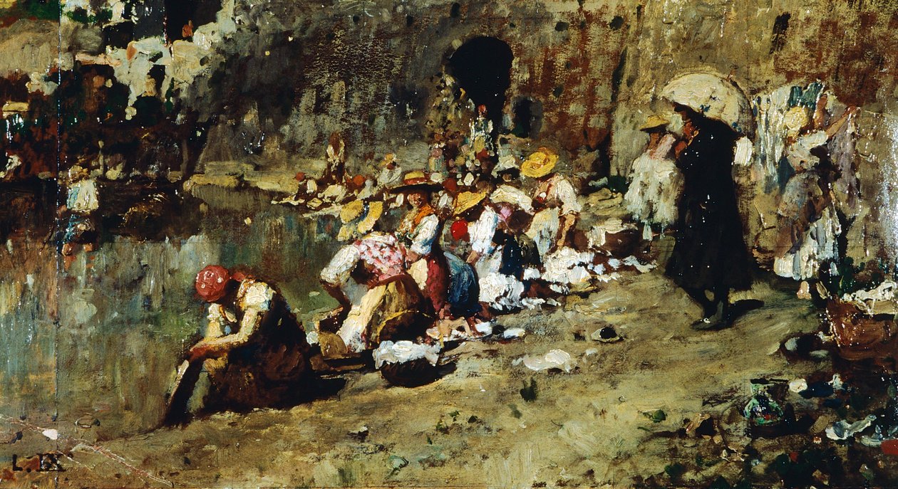 Pokušení Dona Antonia, Luigi Nono (1850-1918), olej na panelu. od Luigi Nono