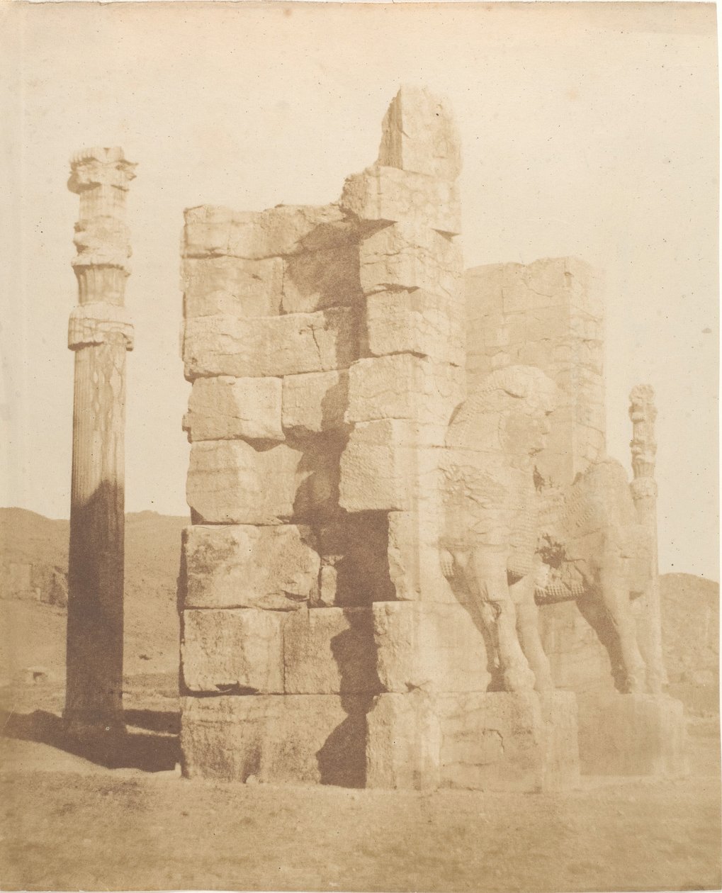 Porta di vchod do ruin Persepolis, 1858. od Luigi Pesce