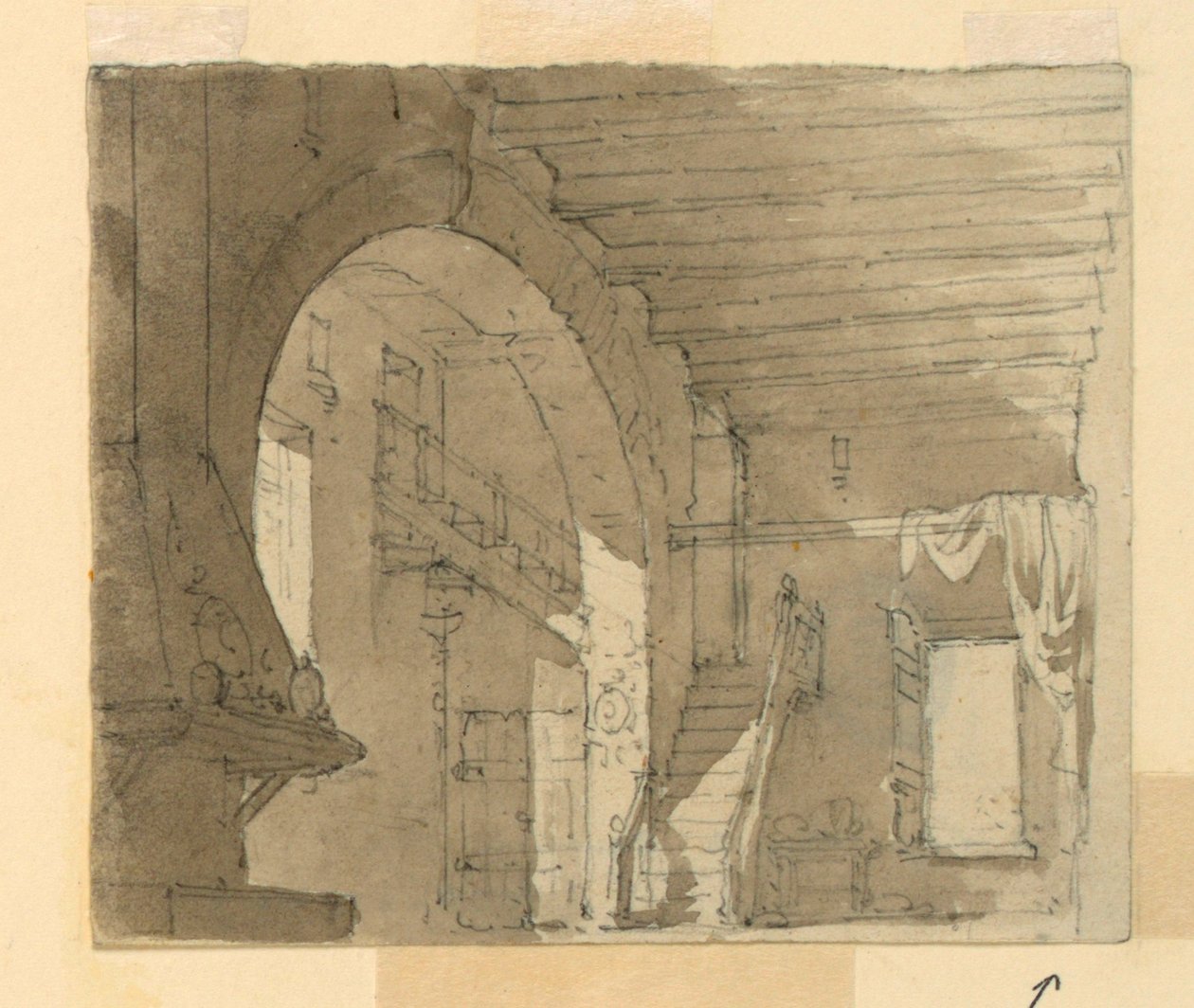 Scénický design, interiér kuchyně od Luigi Ricci