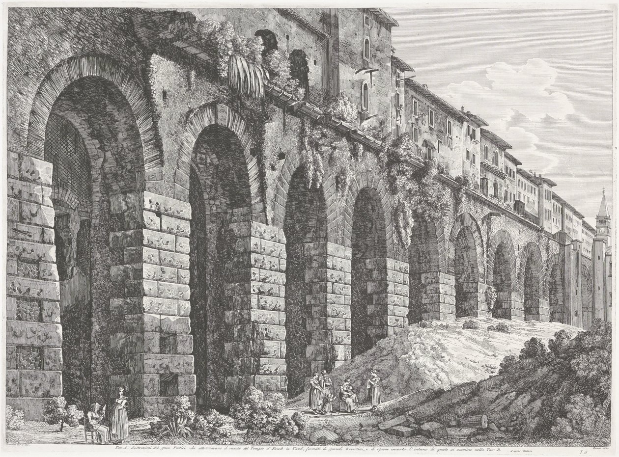De Tempel van Hercules Victor te Tivoli od Luigi Rossini