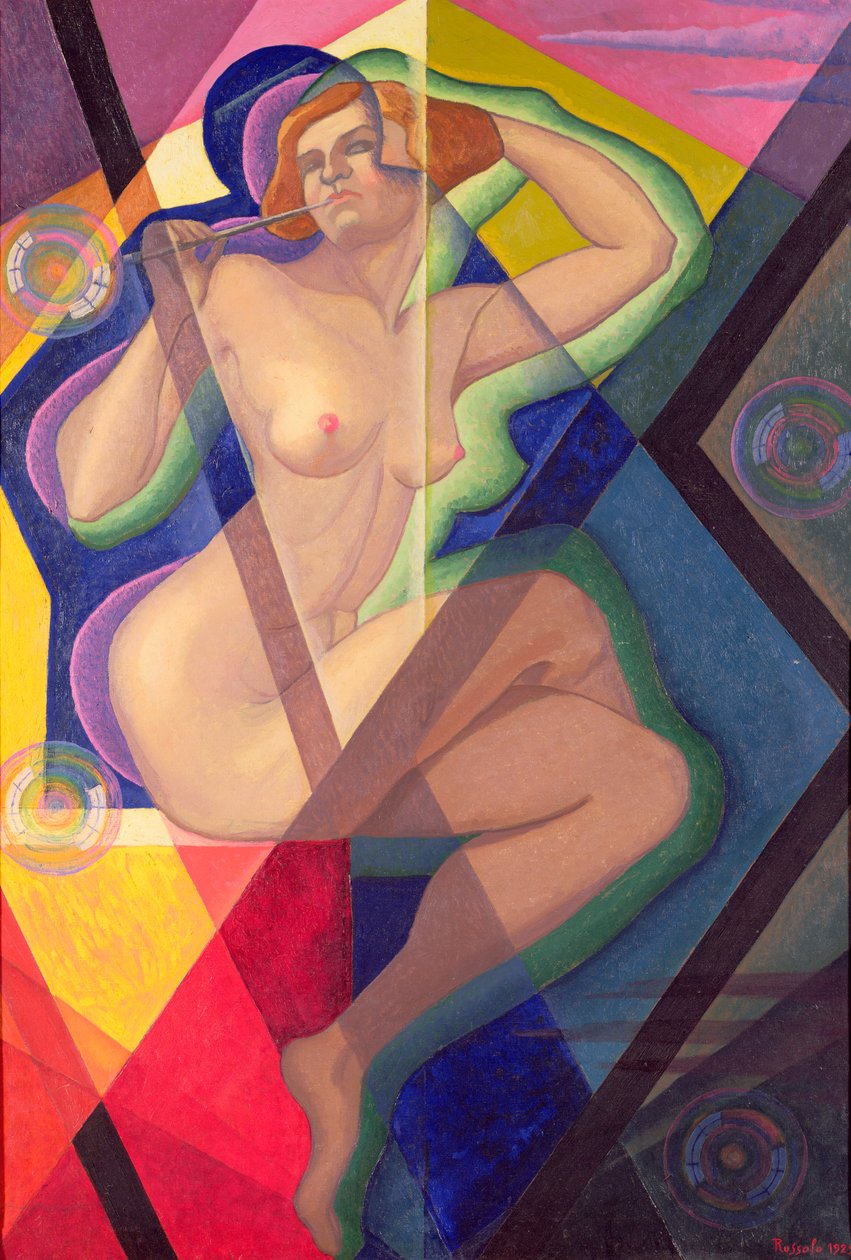 Žena s mýdlovými bublinami od Luigi Russolo
