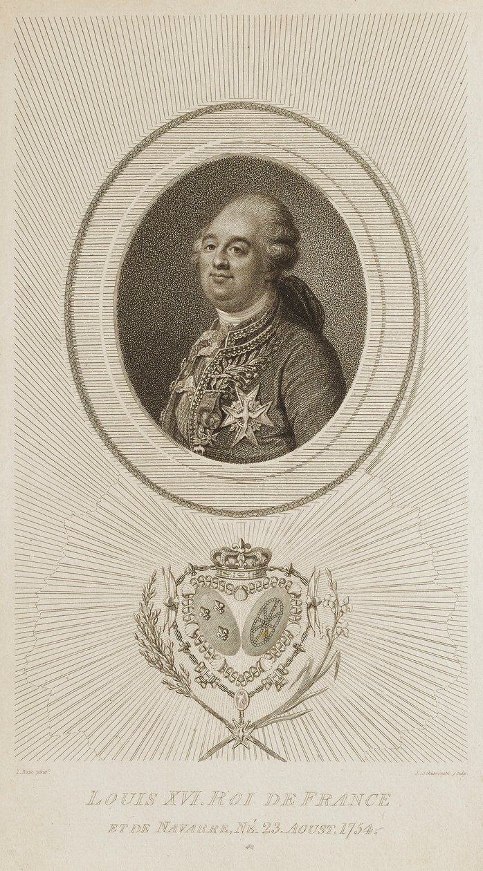 Ludvík XVI, francouzský král od Luigi Schiavonetti