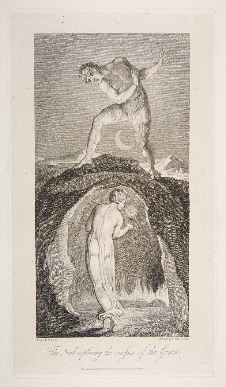 The Soul Exploring the Recesses of the Grave, from The Grave, báseň od Roberta Bl..., 1. března 1813. od Luigi Schiavonetti