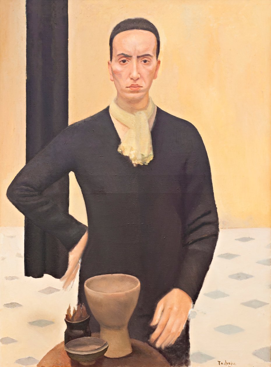 Figura v černém, kolem roku 1935 (olej na plátně) od Luigi Trifoglio