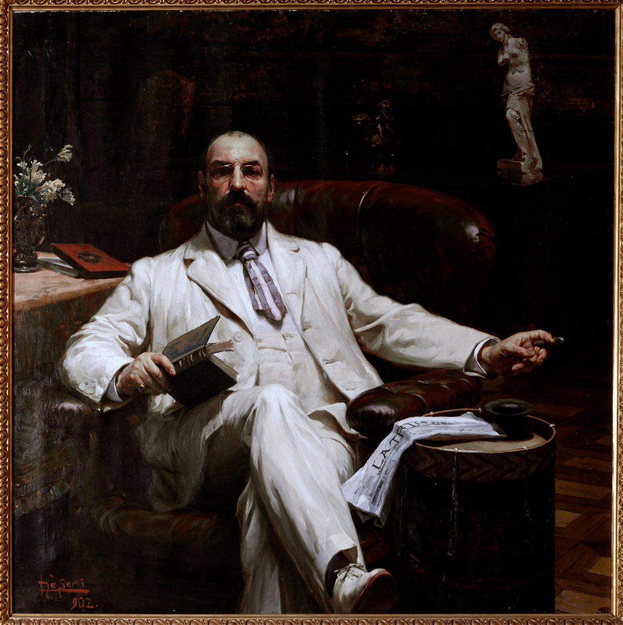 Portrét skotského pojistitele a ochránce umění Evana Mackenzie Malba Luigi de Servi (1863-1945) 1902 Rozměr 135x135 cm Genes, Galleria d