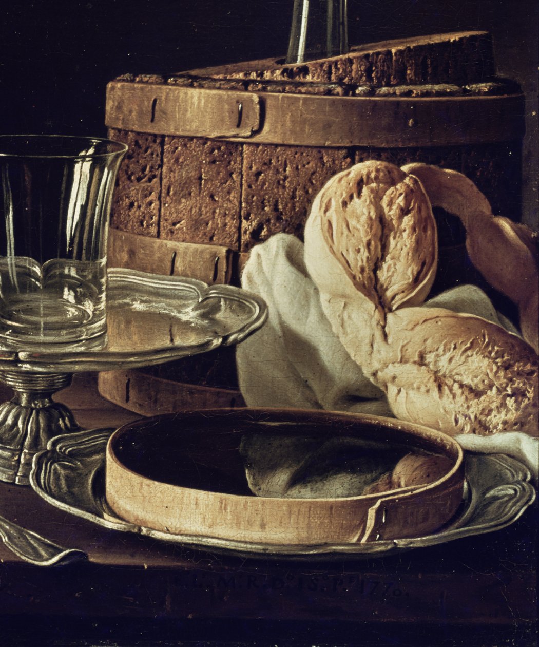 Zátiší. Svačina (detail 180439) od Luis Egidio Melendez