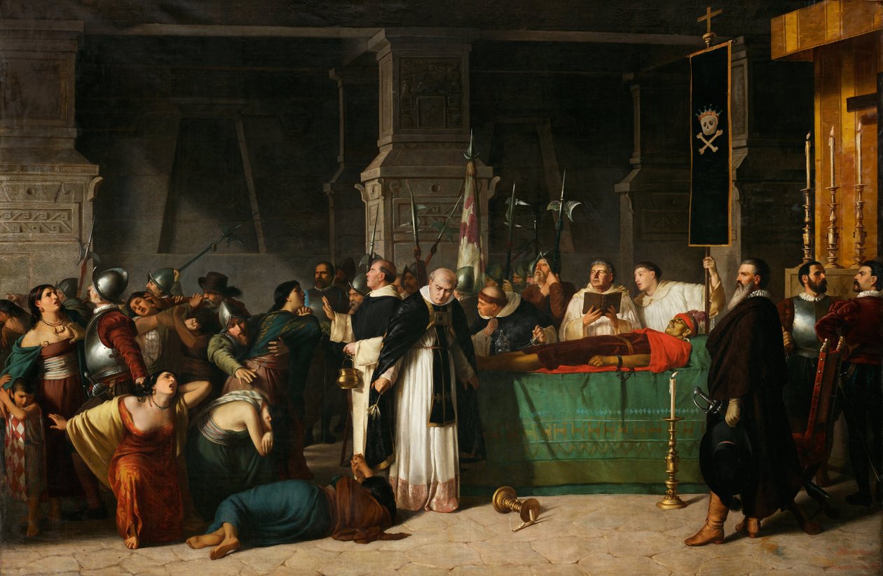 Pohřby Inků Atahualpa od Luis Montero