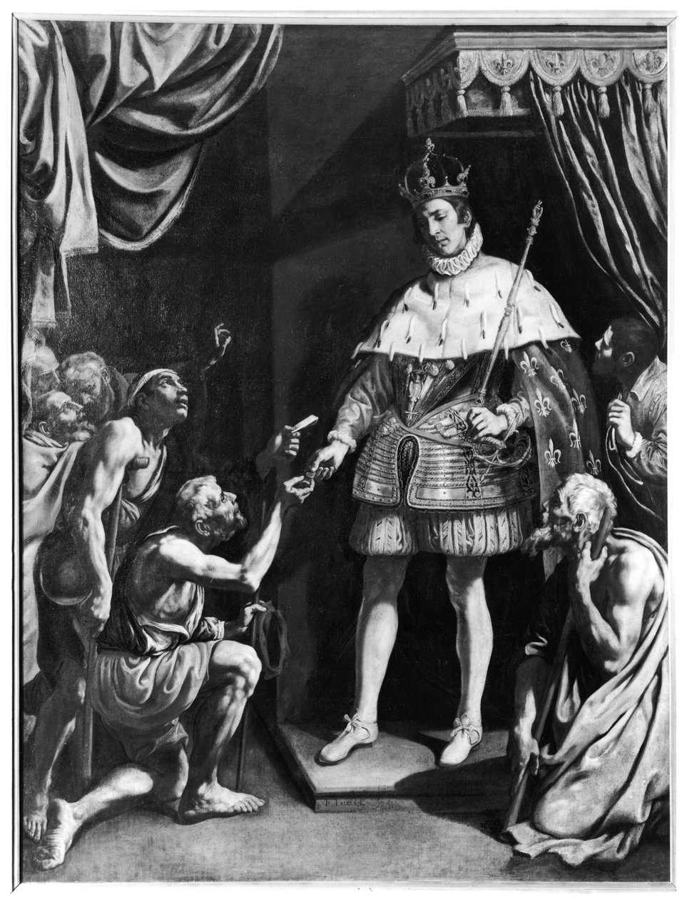 St. Louis (1214-70) Distribuce Alms, c.1615-20 od Luis Tristan de Escamilla