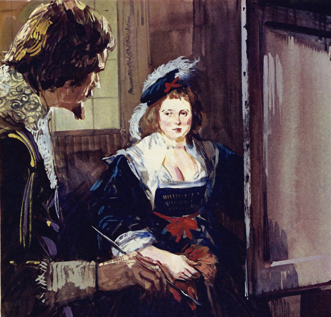 Rubens se oženil s Helene Fourmentovou, která se objevila na mnoha jeho obrazech (barevná litografie). od Luis Arcas Brauner