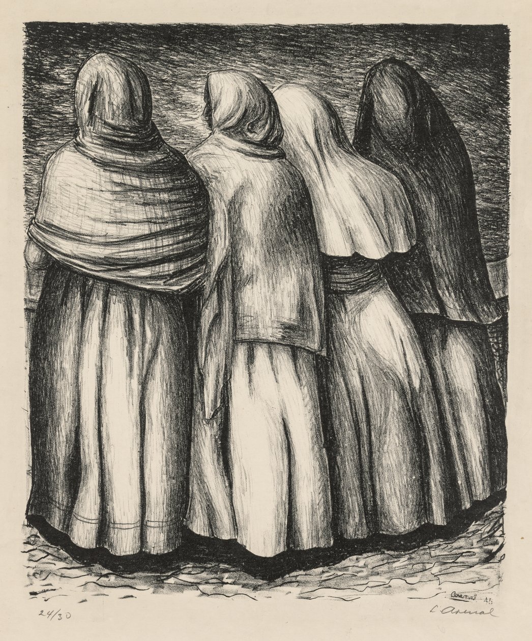 Ženy v profilu Ženy v profilu, 1945. od Luis Arenal