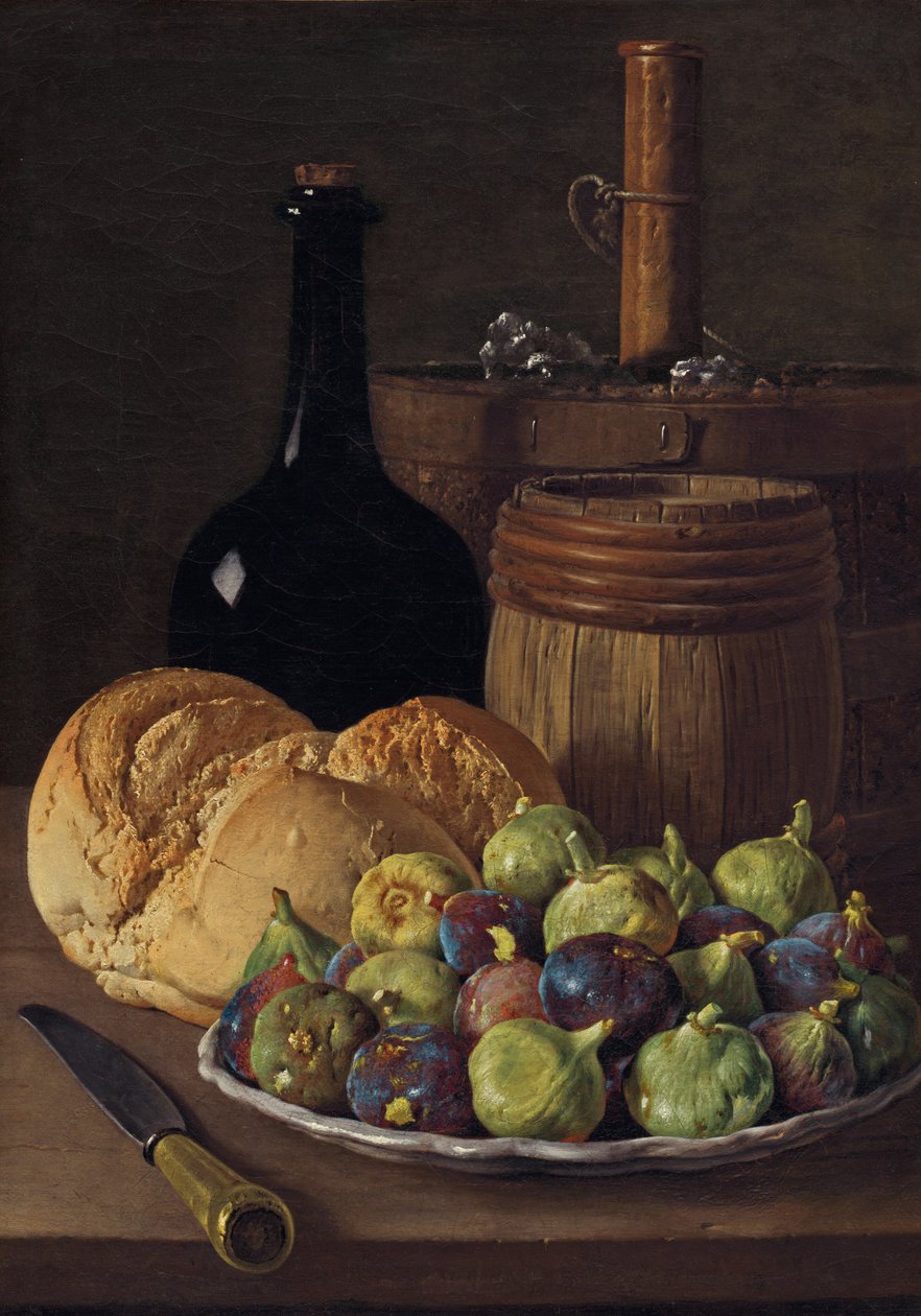 Zátiší s fíky a chlebem, c. 1770. od Luis Meléndez