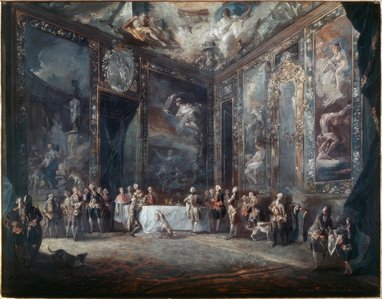 Karel III. obědvá v přítomnosti dvora od Luis Paret y Alcazar