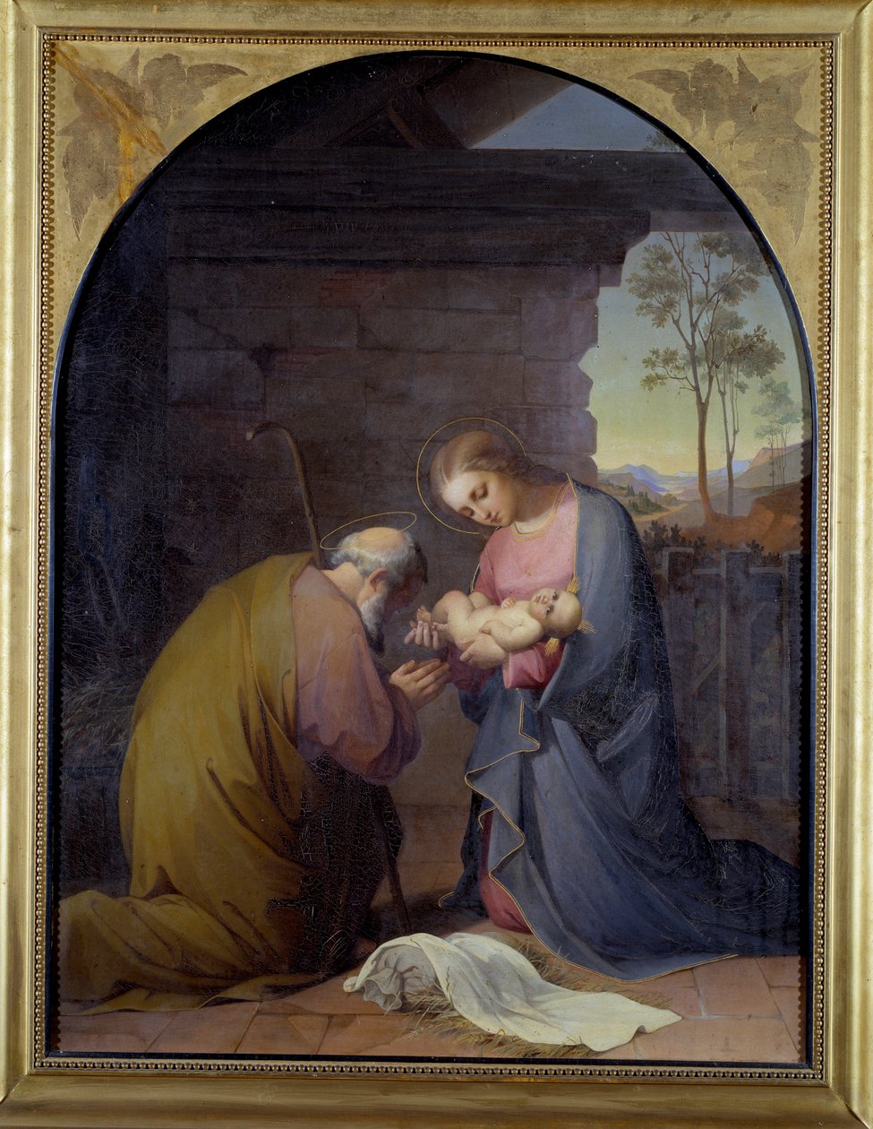 Adoration of Jesus (Ježíš a Maria uctívající Ježíše) Malba Luisy Mussini Piaggio (1830-1865) Rozměr 109x81 cm Genes, Galleria d