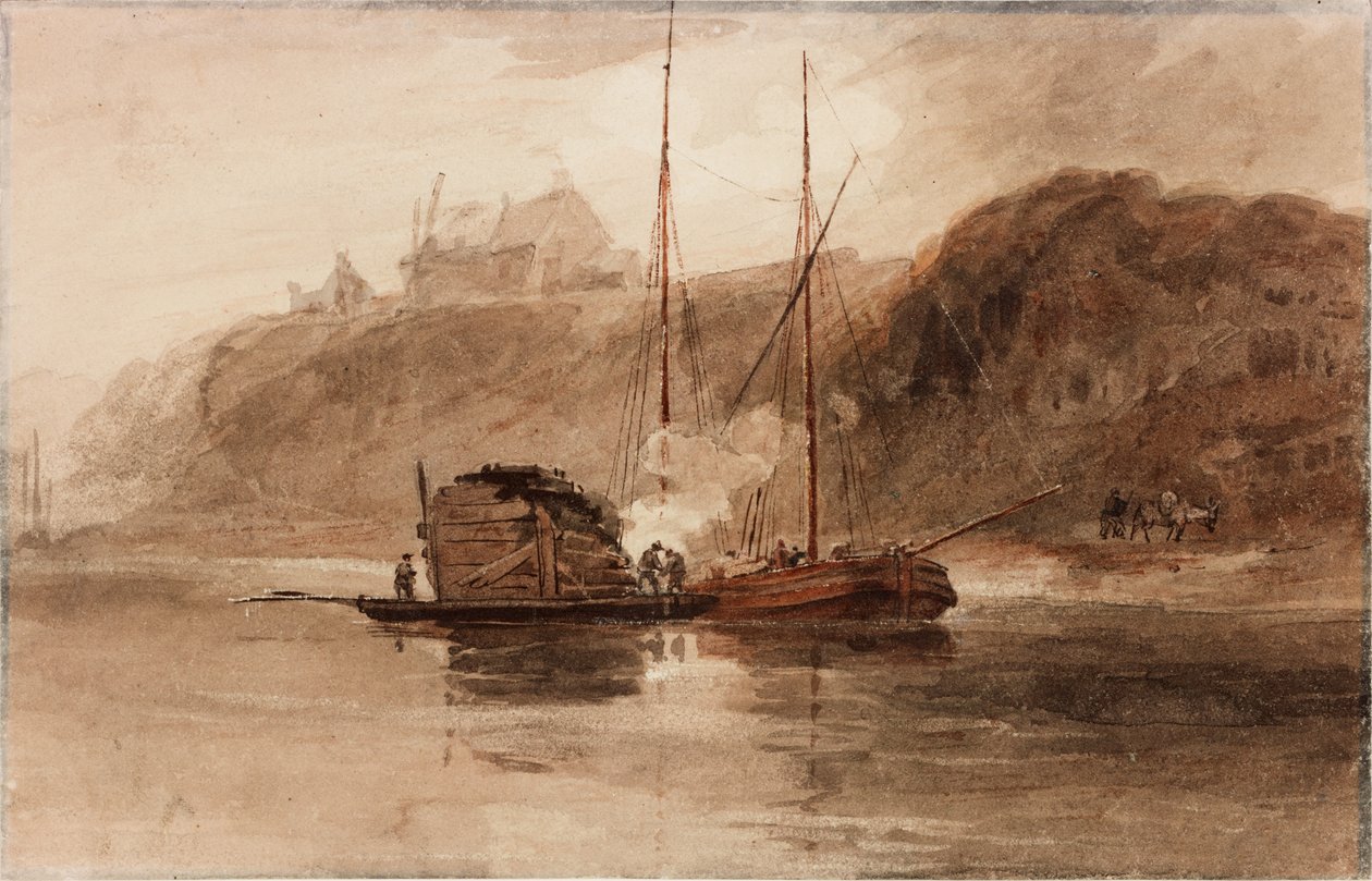 On the Tyne - Bill Point (akvarel na papíře (tkaná)) od Luke Clennell