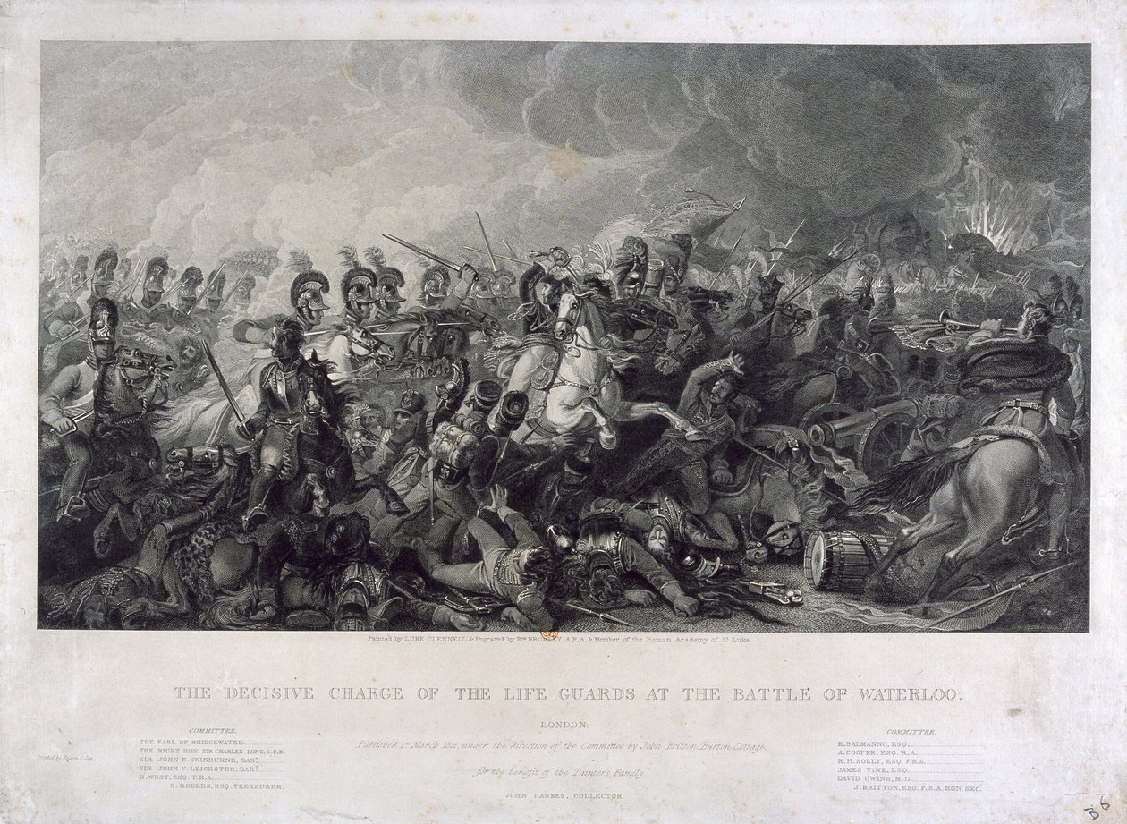 Rozhodující obvinění plavčíků ve Waterloo od Luke (after) Clennell