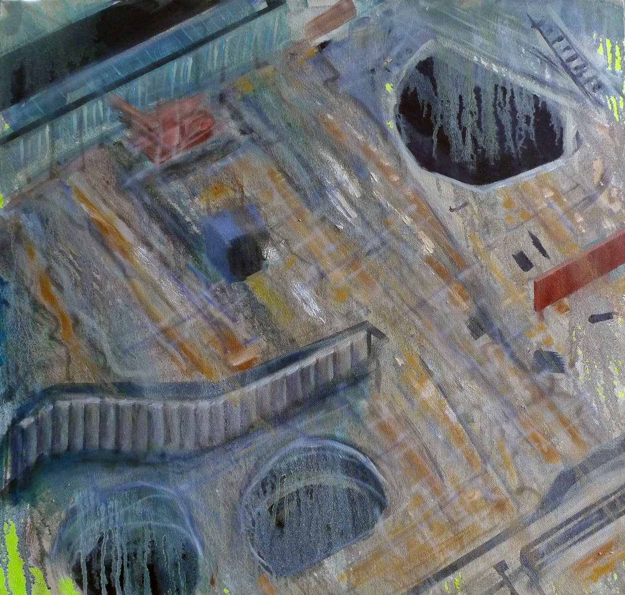 Metastruktura V, 2015 (olej na plátně) od Luke M Walker