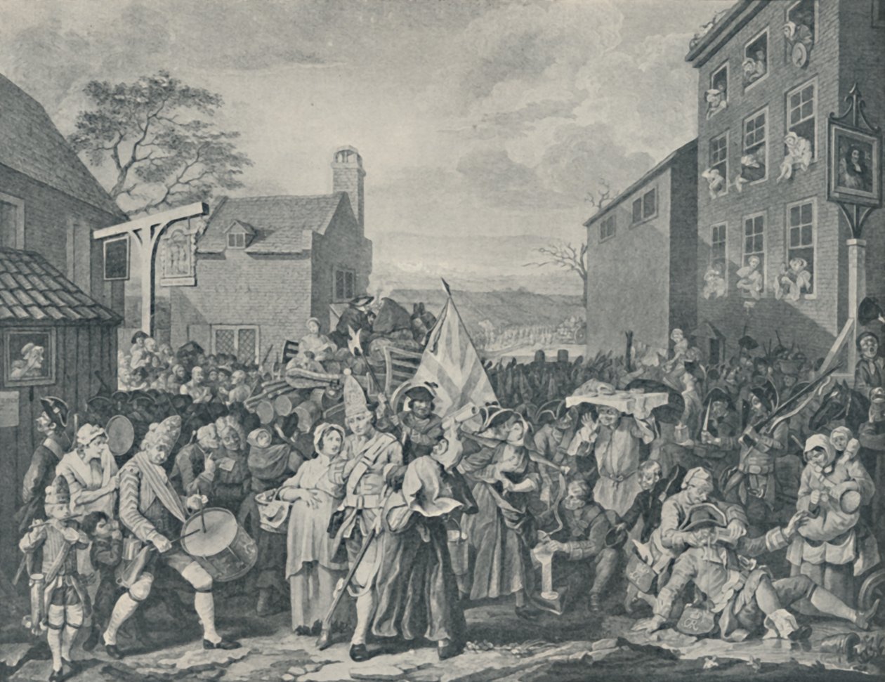 Pochod stráží směrem ke Skotsku, 1745, 1920 od Luke Sullivan