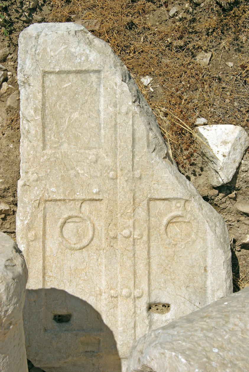Vyřezávané dveře, Xanthos, Turecko od Lycian