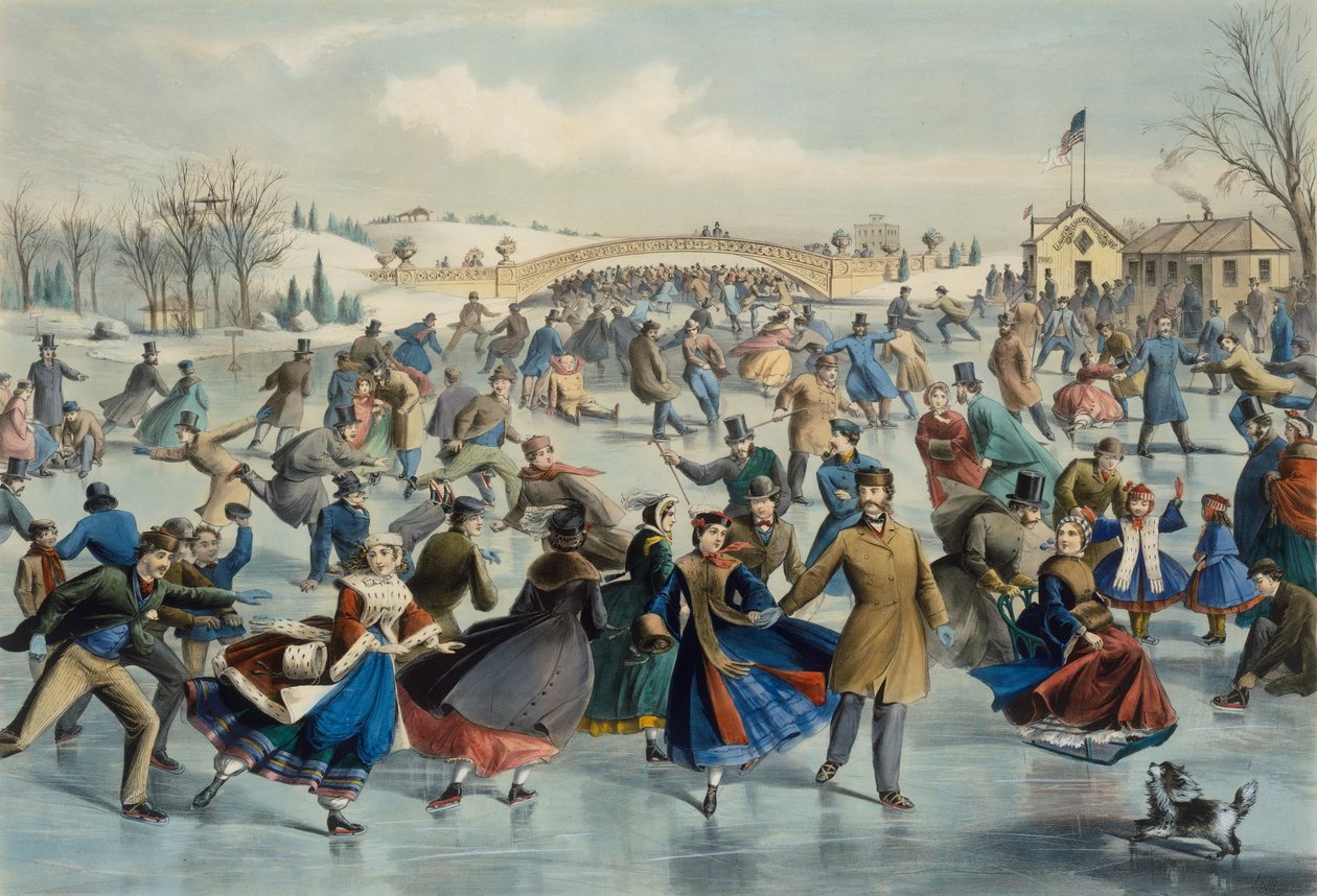 Central Park, Zima - Skating Pond, 1862. od Lyman Wetmore Atwater